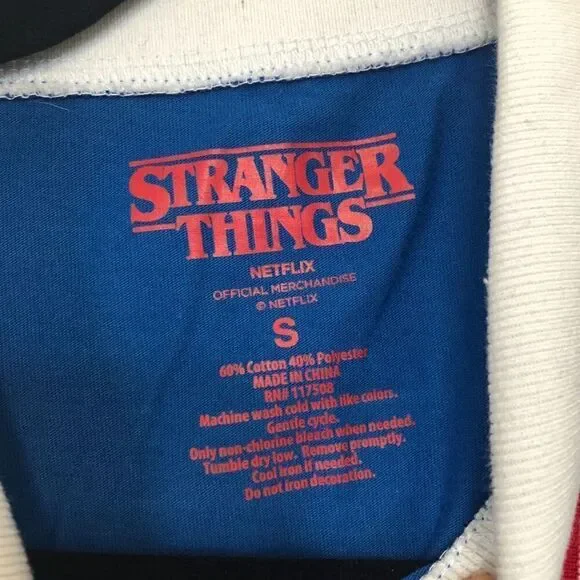 STRANGER THINGS Polo Crop Top Size Small Blue Scoops Ahoy Stranger Things - Picture 6 of 8